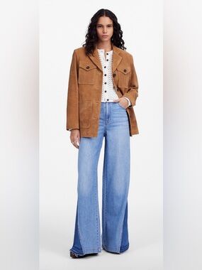 NWT! Madewell Wide-Sweep Jeans in Parson Wash: Airy Denim Edition